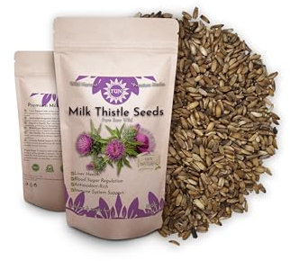 Premium Milk Thistle Seeds 250g – 100% Pure, Raw, Wild, Non-GMO – Supports Liver Health, Detoxification, and Antioxidant Protection – Ideal for Teas and Tinctures