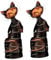 Mircube 2PCS Rack Cat Shaped Wine Holder Cat Wine Bottle Holder Sculpture Stand Metal Decorative