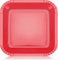 DH-Konzept Lot de 10 assiettes en carton rouge, certifiées FSC®, sans plastique, carrées, 23 x 23 cm, pour anniversaire, fête, fête à thème - Fabricant allemand
