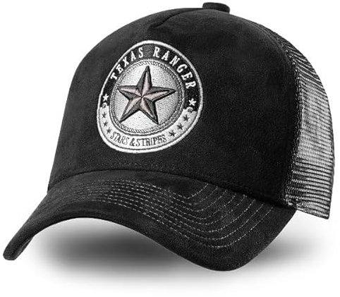 STARS & STRIPES Western-Mode Trucker Cap Texas Ranger – 2-Farbig mit Bestickung & Mesh-Einsatz | Snapback-Cap