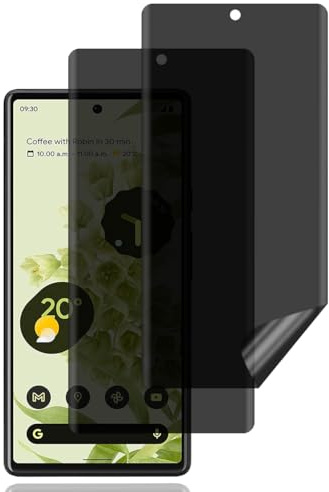 Sichtschutz Schutzfolie für Google Pixel 6 5G [2 Stück],Privacy Schutzfolie | Sichtschutzfolie, Kratzfest, Blasenfrei, Easy to Install, Anti-Spy Flexibler TPU Displayschutzfoli für Google Pixel 6