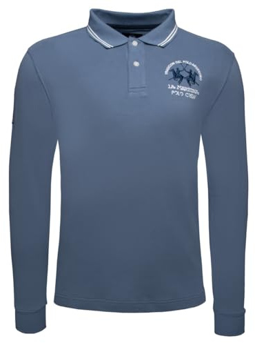 La Martina Herren Langarm-Poloshirt XMP307