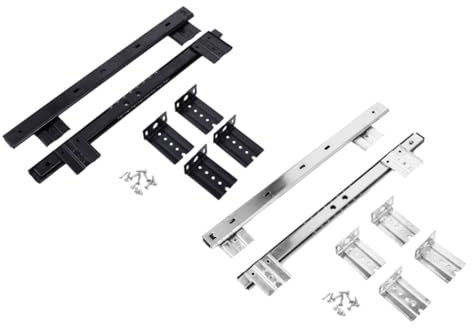 UKCOCO 2er Set Schubladenführung Für Tastatur Ausziehbare Schienen Für Schreibtisch Schwarze Und Weiße Tastatur Rails Leise Und Sanfte Bewegung Seitenmontage