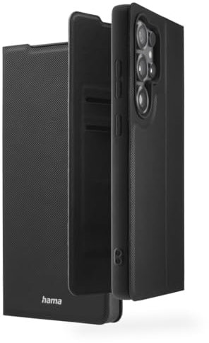 Hama Handyhülle für Samsung Galaxy S25 Ultra (Handytasche, Etui mit Kartenfach, Standfunktion, zum Aufstellen, extra Schutz von Display und Kamera, Magnet, Klapphülle, weich) schwarz