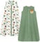 Chilsuessy 2er Pack Sommerschlafsack Baby Schlafsack Kleine Kinder Schlafanzug ohne Ärmel für Sommer und Frühling 100% Baumwolle, Grün + Wald, 90/Baby Höhe 90-105cm