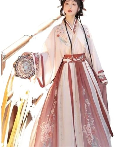 IUERVPS Robe de danse traditionnelle chinoise Hanfu for femmes, tenue de scène brodée, costume de fée Cosplay, dégradé bleu et vert