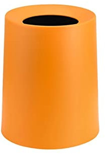 GLigeT Poubelle Poubelle de 8l, Maison, Salon, Chambre à Coucher, Salle de Bains, Bureau, Cuisine, Grande Corbeille à Papier Simple pour Cuisine, Bureau, Salle de Bain(Orange)