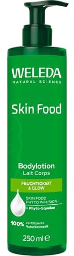 WELEDA Bio Skin Food Bodylotion - Naturkosmetik Körperpflege Lotion mit Bio Sheabutter spendet langanhaltende Feuchtigkeit. Natürliche Körperlotion für starke, strahlende Haut (vegan, 250ml)