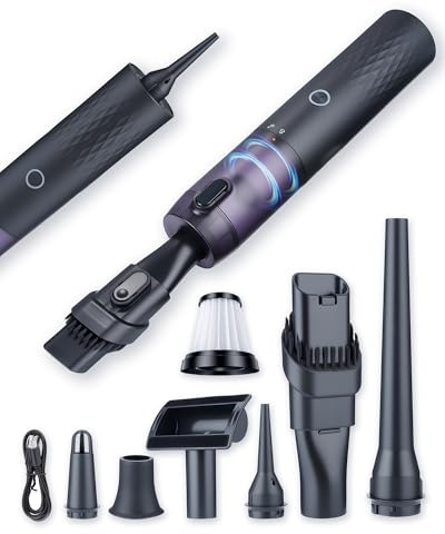 Lizoak Akku-Autostaubsauger, 4 in 1 Handstaubsauger mit Staubsaugen | Aufblasen | Entleeren | Blasen, Zweistufige Einstellung, 18000 Pa, USB-C, Mini Staubsauger für Auto, Haus, Haustiere, Büro