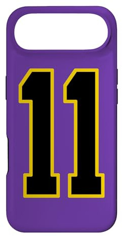 Number 11 in black and yellow college sports style Case for iPhone Air