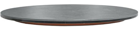 Bandeja giratoria giratoria 360° redonda D. MIRAY - 55 cm de cerámica gris antracita modular para poner en mesa de comedor para servicio, elegancia y originalidad moderna