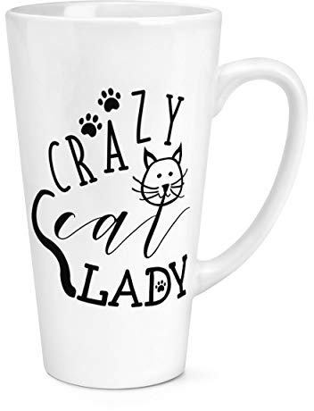 Crazy Cat Lady Paws 17oz Large Latte Mug Cup