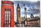 Kesheng Kühlschrankmagnet London Bus Telefonzelle Verkehrsschild Big Ben Landschaft Deko