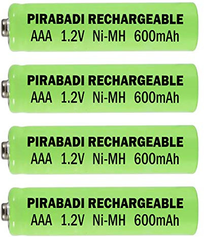LOT 4 Piles Rechargeable pour TÉLÉPHONE sans Fil 600mAh | AAA LR03 LR3 R03 R3 H03 H3 NI-MH NI-MH 1.2V | Faible Auto-DÉCHARGE Excellente Performance | IDÉAL pour Les TÉLÉPHONE sans Fil