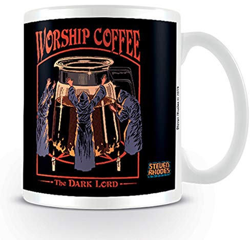 Steven Rhodes MG25670 Tasse aus Keramik, 11 oz/315 ml, Worship Coffee, White