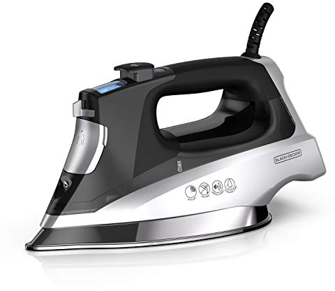 BLACK+DECKER Allure Digital Professional Steam Iron, Full Size, Black/Silver