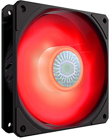 Cooler Master SickleFlow 120 LED Rouge - Ventilateur de Boîtier PC & Refroidissement 120 mm, Pales Translucides, 62 CFM, 2,5 mmH2O, 8 à 27 dBA - LED Rouge