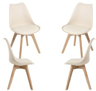 Regalos Miguel - Packs Sillas Comedor - Pack 4 Sillas Synk Basic - Crema