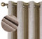 CUCRAF 100% Blackout Curtains Linen Thermal Curtains 54 Inch Drop 2 Panels Soft Texture Energy Saving Sun Blocking Eyelet Curtains for Bedroom Living Room 46 X 54 Inch