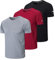 Gaiatiger 3er Pack Sport Tshirts Herren Funktionsshirt Sportshirt Männer Schnelltrocknend Trainingsshirt Fitness Laufshirt Kurzarm Herren Atmungsaktive T-Shirt(520) Black Grey Red-L