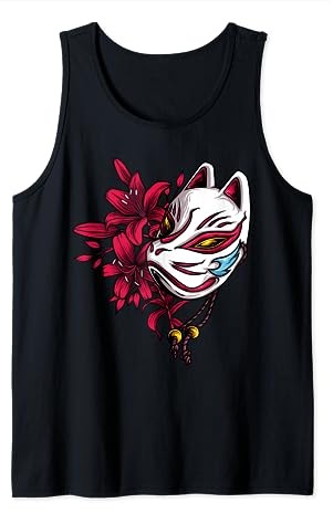 Kitsune Maske Japan Anime Kumiho Neunschwänziger Fuchs Tank Top