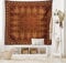 ABAKUHAUS Jahrgang Wandteppich, Spitze aus Weiches Mikrofaser Stoff Waschbar ohne Verblassen Digitaldruck, 230 x 140 cm, Orange Braun