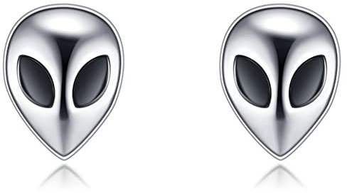 Helen de Lete S925 Sterling Silber Raumelement Außerirdischer Ohrringe