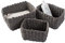 Aufbewahrungskorb, 3er Set aus Korb Geflochten Aufbewahrungskörbe, Aufbewahrungsboxen für Accessoires Schminke, Badezimmer Organizer, Wickeltisch Organizer, Kleiner Korb bathroom storage(Grau)