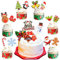 Weihnachten Cupcake Toppers, KEELYY 30 Stück Weihnachten Kuchen Deko für Weihnachten Party Kuchen Essen Käseplatte Vorspeisen Dekoration