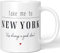 JUNIWORDS Tasse, Take me to New York (It's Always a Good idea), Wähle Farbe, Weiß