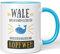 JUNIWORDS Tasse, Wale Machen Mich glücklich Menschen Machen Mir Kopfweh, Wähle Farbe, Blau