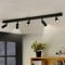 Eofiti LED Deckenleuchte Drehbar 5 Flammig Deckenlampe Strahler Schwarz Inkl. 5x 3W G9 LED 360LM Deckenstrahler Neutralweiß 4000K Spotleuchten Spotbalken Küchenlampe für Küche Garderobe Flur