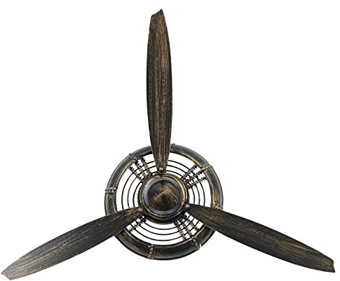 HOMSFOU Retro-Propeller-anhänger aus Eisen Wanddekoration im Industriestil Einzigartiges Propeller-Ornament für Schlafzimmer Wohnzimmer und Büro Wandbehang