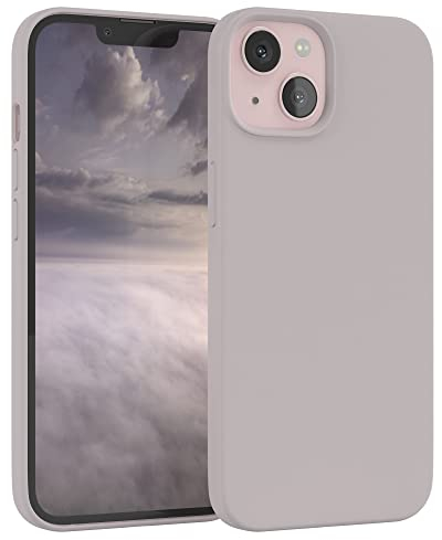 EAZY CASE Premium Silikon Handyhülle kompatibel mit iPhone 13, Slimcover mit Kameraschutz und Innenfutter, Silikonhülle, Schutzhülle, Bumper, Handy Case, Hülle, Softcase, Rosa Braun
