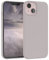 EAZY CASE custodia per cellulare in silicone premium compatibile con iPhone 13 con protezione della fotocamera e rivestimento interno custodia protettiva bumper in Marrone antico