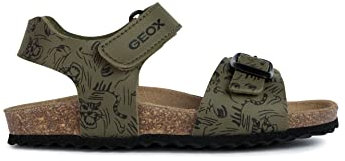 Geox J Ghita Boy Sandales, Noir Militaire, 29 EU