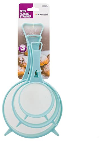 New 3PC Plastic Kitchen Strainer Flour Sieve Sifter Colander Tool Handle Utensil