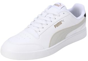 PUMA Unisex Shuffle Sneaker, White Bold Blue New Navy Gold, 36 EU