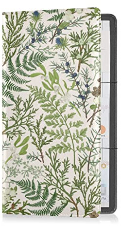 Porte-documents de voiture pour carte grise et assurance - Vert forêt floral