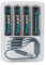 paleblue USB Wiederaufladbare AA Akkus by Pale Blue, Lithium Ion 1,5 V 1700 mAh, lädt unter 1 Stunden, über 1000 Zyklen, 4-in-1 USB-A auf USB-C Ladekabel, LED Ladeanzeige, 4 Stück