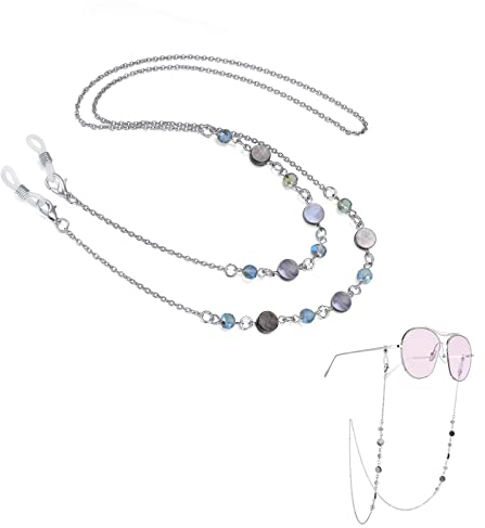 VICZON Brillenkette Damen, Brillenhalter Riemen Brillen Kette aus Edelstahl, Brillenkette Maskenkette Maskenband Elegante Brillen Halter Brillenkette für Sonnenbrillen & Lesebrillen