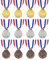 DIVINA VITAE Gewinner Medaillen Gold Silber Bronze Medaille medaillen Kindergeburtstag 12 Stück Medaillen Band Metall Auszeichnungsmedaillen Medaille Kinder Fussball Sport Party Wettbewerb Medaille
