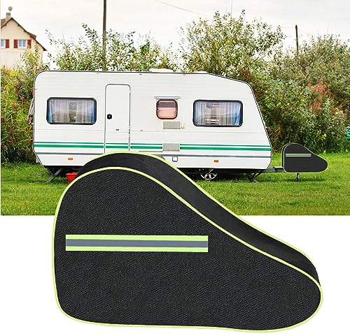 AiQInu Cubierta para Remolque de Caravana, Universal Funda Lanza Caravana Impermeable Cubierta de Enganches de Remolque con Tira Luminosa Enganche Remolque Caravana Cubierta