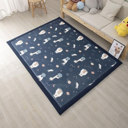 Single tree forest Teppich Für Kinderzimmer, als Krabbeldecke fürs Kind, Yogamatte und Übungsauflage geeignet-Starry Sky Paradise-120 * 150cm
