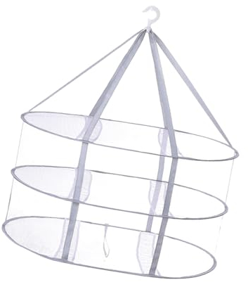 Égouttoir à Pull Pliable Et Suspendu, Sèche-Linge Niveaux En Filet, Séchoir à Linge Plat, Cintre Empilable Polyvalent, Séchage Net Etendoir ,Suspendre Vêtements Panier Extérieur, Intérieur, 3 couches