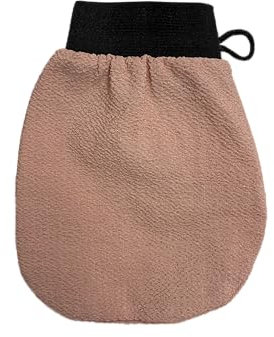 Gant Exfoliant De Crin Kessa, Hammam, Gommage naturel Et Efficace, Corps Et Visage Femme Et Homme, Nettoie Et Purifie La Peau Et Élimine Les Cellules Mortes, avec ou sans Savon Noir (Rose)