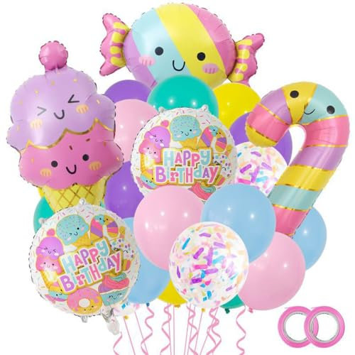 Mzshne Geburtstags-Deko-Ballon-Set Geruchloses, sicheres, schönes Partyzubehör für Geburtstagsparty-Dekoration
