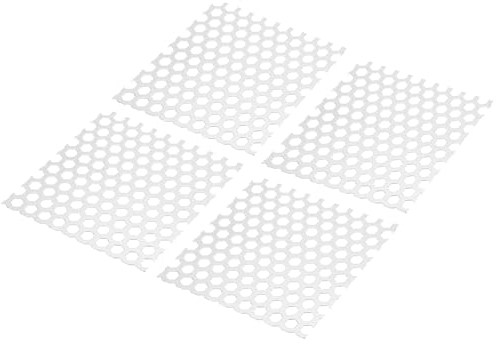 PATIKIL 5.91 L x 5.91 W Perforadas Metal Hojas, 4uds 20Ga 3/8 Agujero Aluminio Aleación Malla Expandida Perforada Placa para Ventilación Filtración Secadora Ventilación