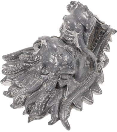 Alipis Drachenkopfbrunnen Wandbrunnen aus Harz für Garten und Terrasse Langlebiger Außenwandbrunnen mit Kraftvollem Wasserfluss Dekorativer 23 X 22 X 28cm