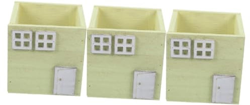 POPETPOP 3stücke Holzblumentopf Für Sukkulenten Retro Pflanzgefäß Für Zuhause Für Garten Terrasse Oder Balkon Dekoratives Aufbewahrungsgeschirr Für Obst Oder Snacks